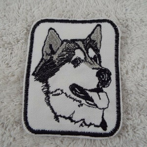 Siberian Husky Alaskan Malamute Hund Aufnäher zum aufbügeln