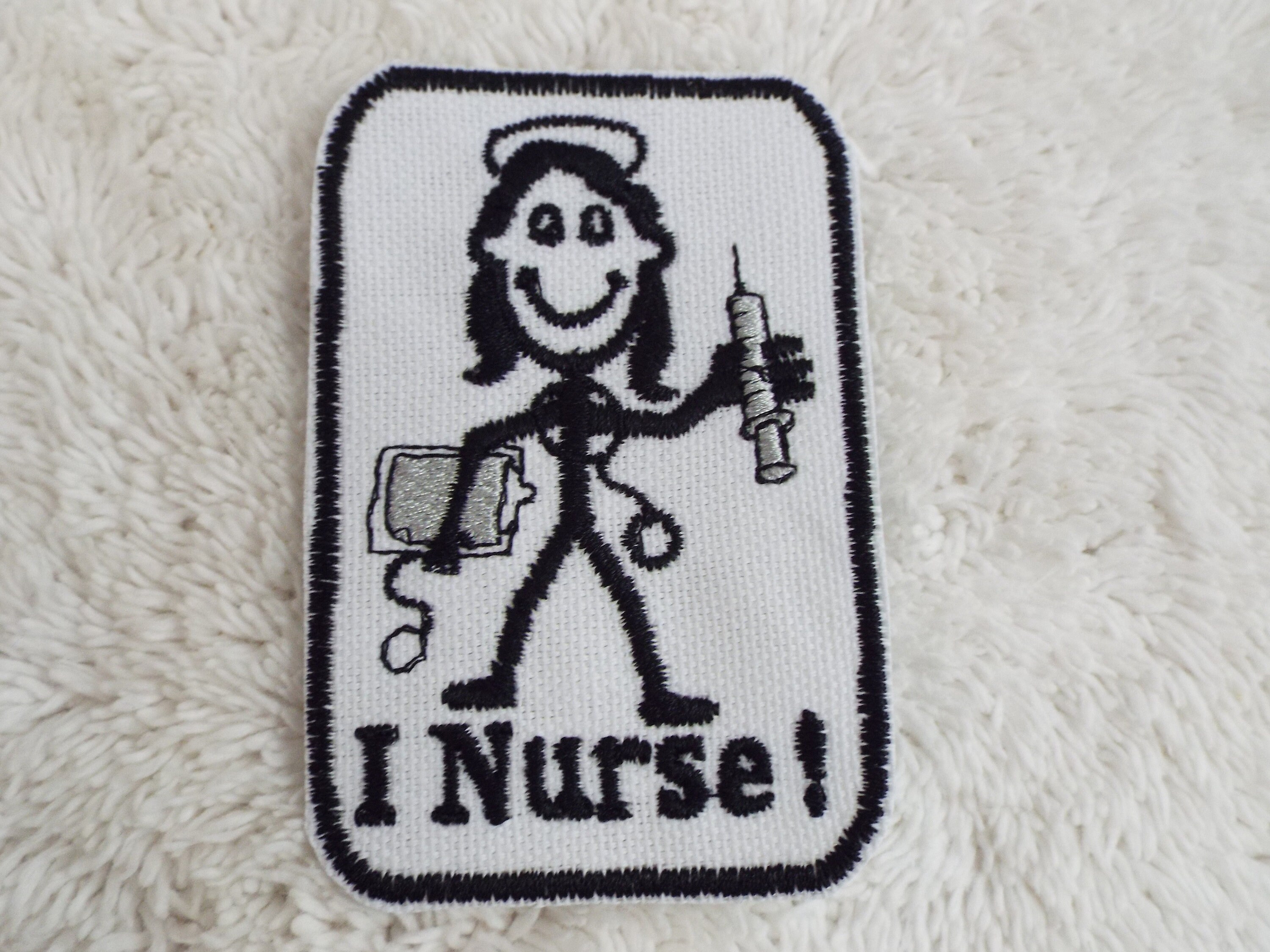 I Nurse Embroidery Ironon Patch Etsy