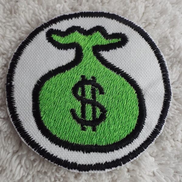 Money Bag Patch Etsy