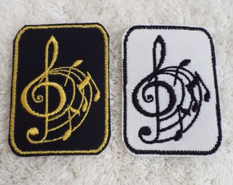 Treble Clef Embroidery Iron-on Patch