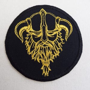 Viking Head Embroidery Iron-on Patch