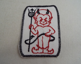 Duivel borduurwerk opstrijkpatch