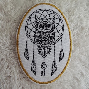 Owl Dreamcatcher Embroidered Iron On Patch