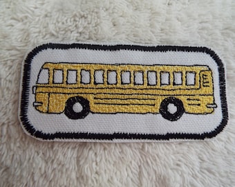スクールバス刺繍アイロンパッチ