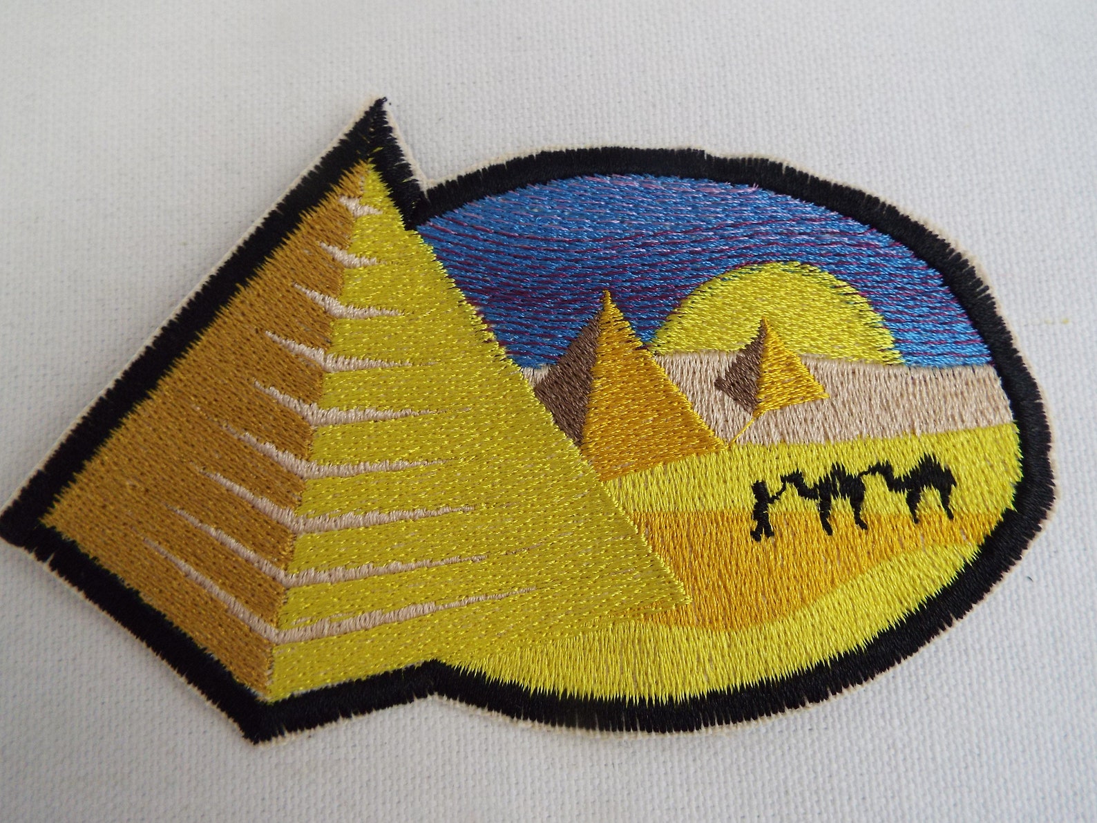Egyptian Pyramid Camel Sunset Embroidered Iron on Patch - Etsy