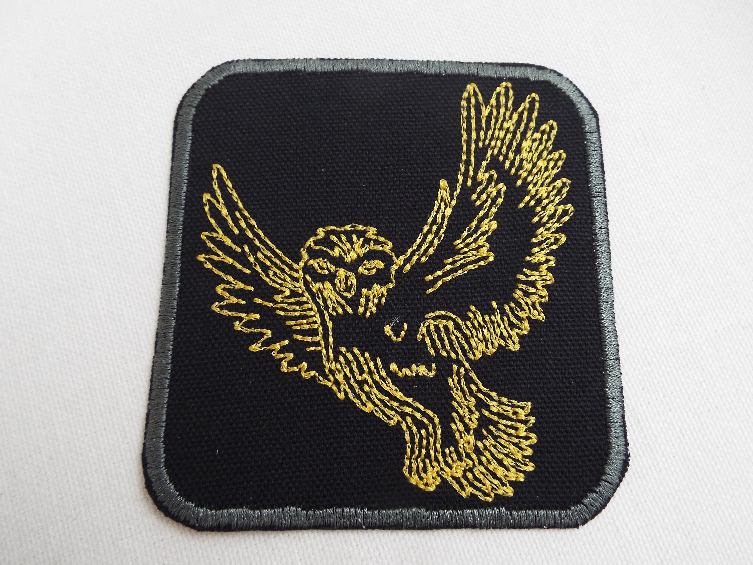 Owl In Flight Embroidery Iron-on Patch