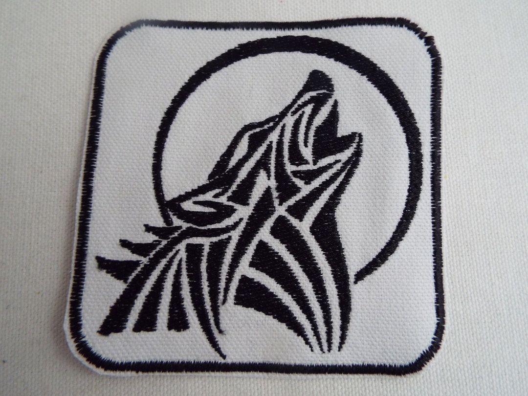 Tribal Howling Wolf Moon Iron-on Patch - Etsy