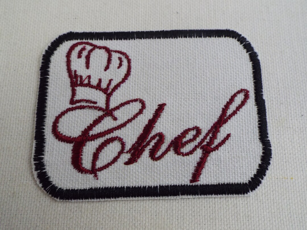 Chef Hat Embroidered Iron-on Patch - Etsy