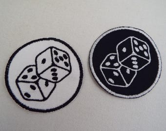 Dice Embroidery Iron-on Patch