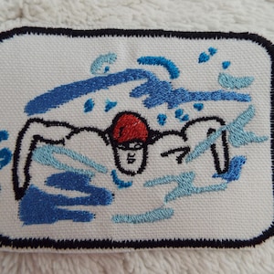 Athlete SWIMMER Olympic Embroidered Iron-on Patch