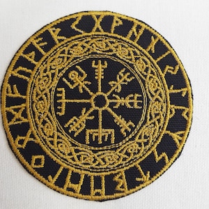 Viking Compass Embroidered iron On Patch