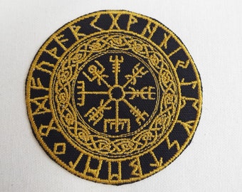 Viking Compass Embroidered iron On Patch