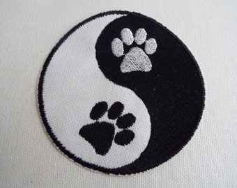 Patte de chien Yin Yang Patch de fer