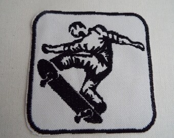 Skateboarder Skateboard Embroidery Iron-on Patch