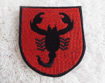 Naszywka haftowana skorpion do prasowania