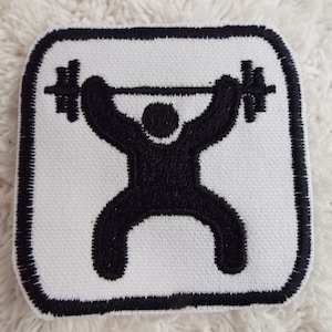 Weightlifter Embroidered iron On Patch
