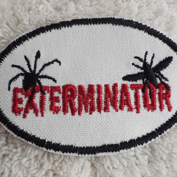 Exterminator Spider Wasp Bugs Embroidery Iron-on Patch