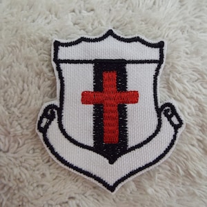 Blue Red and Gray Cape Crusader Knights Templar Small Iron on Patches by  Ivamis Patches