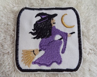 Halloween Sorcière Brodée de fer sur patch