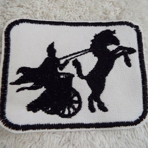 Carro Romano Caballo Bordado Parche de hierro