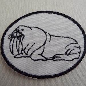 Walrus Embroidered Iron On Patch
