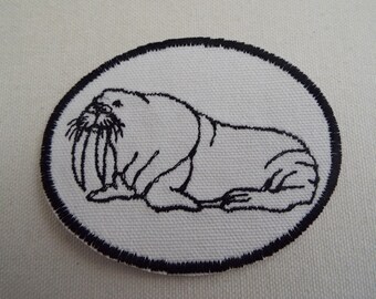 Walrus Embroidered Iron On Patch