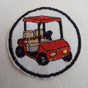 Golf Cart Embroidery Bügelbild