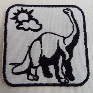 Jurassic Dinosaur Brachiosaurus Embroidered Iron-on Patch