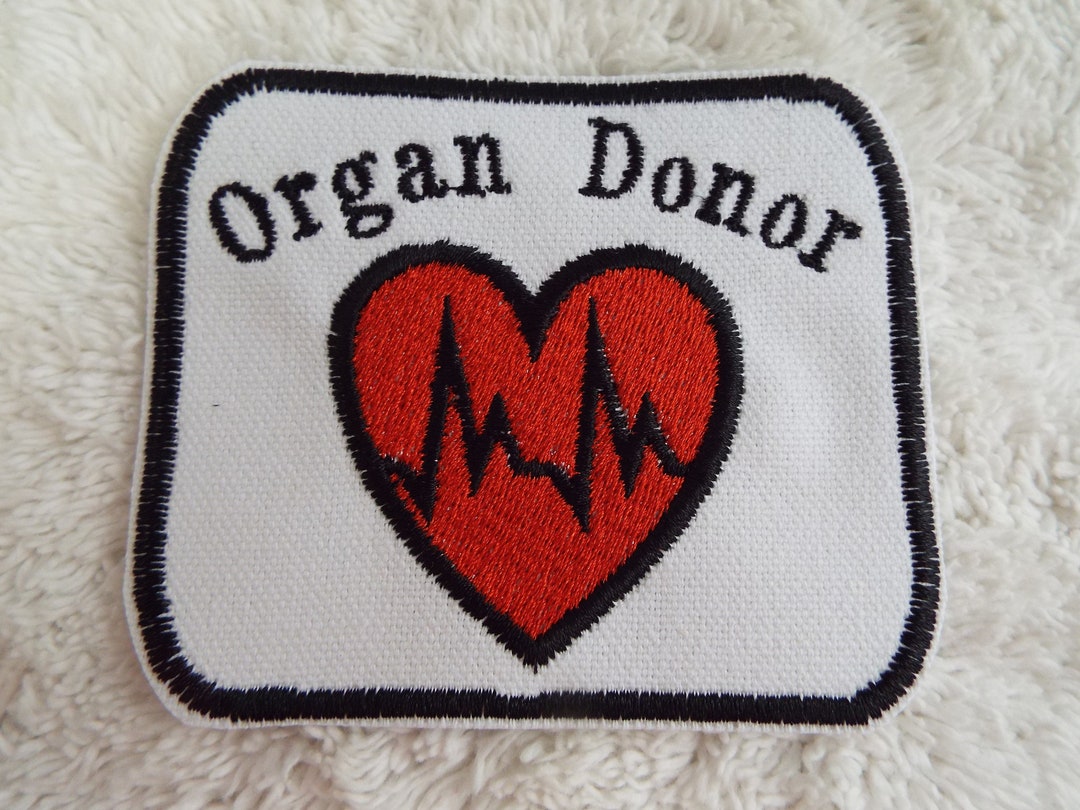 Organ Donor Embroidered Iron-on Patch - Etsy
