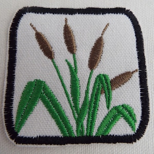 Cattails Embroidery Iron-on Patch