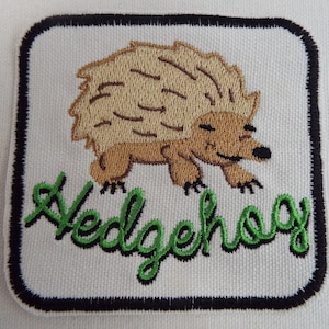 Hedgehog Embroidered Iron On Patch