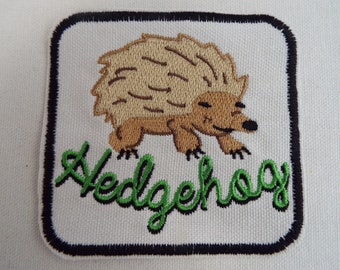 Hedgehog Embroidered Iron On Patch