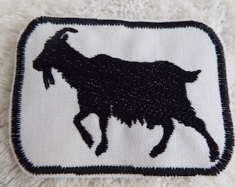 Geit silhouet borduurwerk opstrijkbare patch