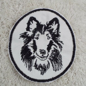 Border Collie Dog Embroidery Iron-on Patch