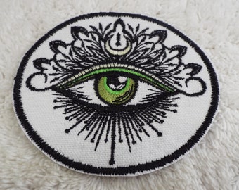 Patch Ricamata Occhio Di Allah - Distintivo Da Stirare Su Jeans E T-Shirt