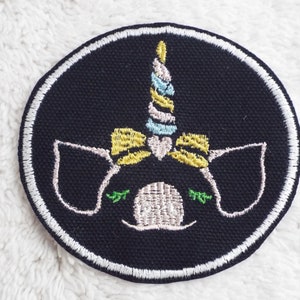 Unicorn Pig Embroidery Iron-on Patch