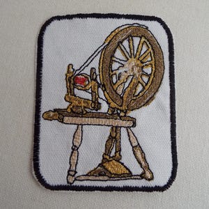 Spinning Wheel Embroidery Iron-on Patch
