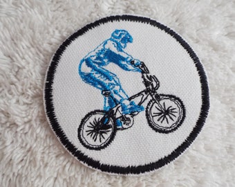 BMX Bike Rider Embroidery Iron-on Patch