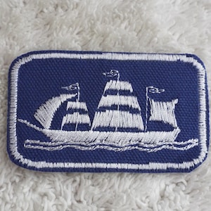 Broderi med strykmärke för skepp