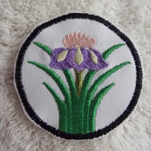 Easter Iris Flower Embroidery Iron-on Patch
