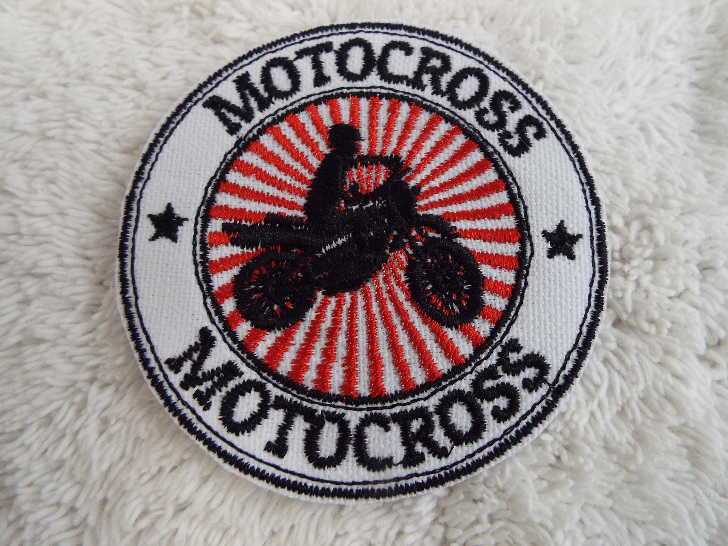 Moto Cross Motorcycle Embroidered iron On Patch