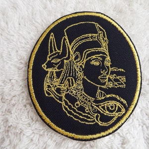 Egyptian Queen Anubis Embroidered Iron-on Patch