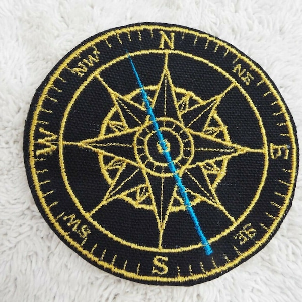 Compass Embroidery Iron-on Patch