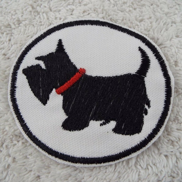 Scotty Scottie Dog Embroidery Iron-on Patch