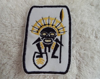 Azteken Krieger Gesticktes Bügelbild