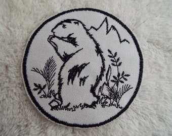 Groundhog Embroidery Iron-on Patch