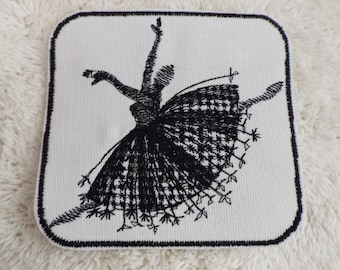 Dancing Ballerina Embroidery Iron-on Patch