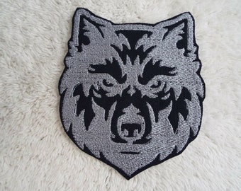 Grauer Wolf Aufnäher zum Aufbügeln