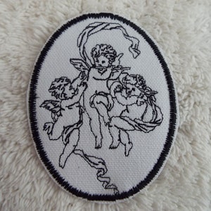 Three Cherubs Angels Embroidery Iron-on Patch