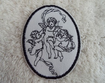 Three Cherubs Angels Embroidery Iron-on Patch